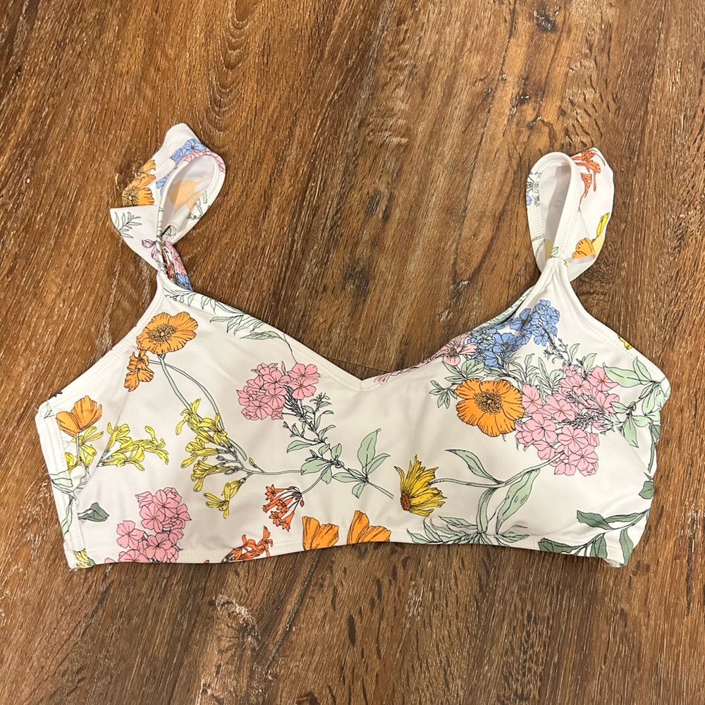 Floral bikini top